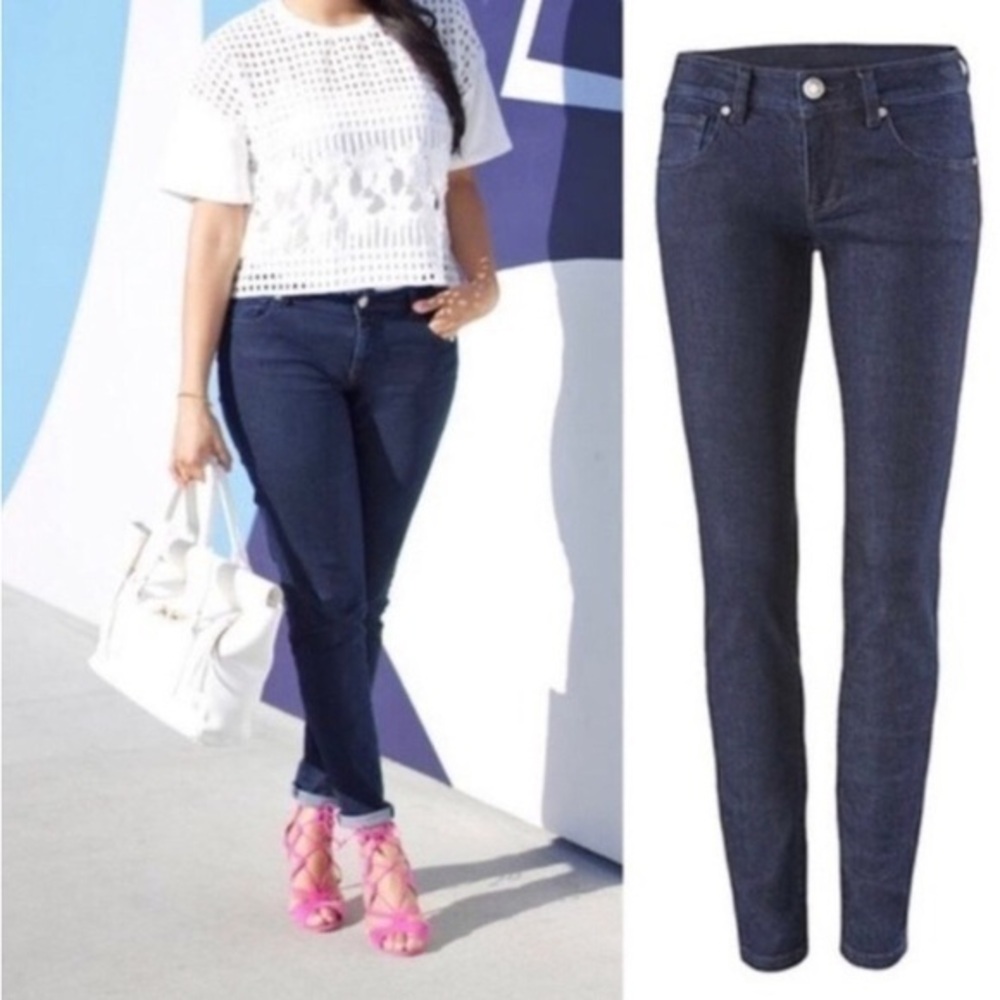 CAbi Knight Dark Wash Low Rise Skinny Jeans Women’s Size 6 28 Small